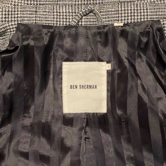 Ben Sherman Prince of Wales Check Car Coat - Picture 4 of 6